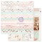 Love Notes Collection 12x12 Sheet - Darling Stripes - 10 sheet 12"x12" w foil details